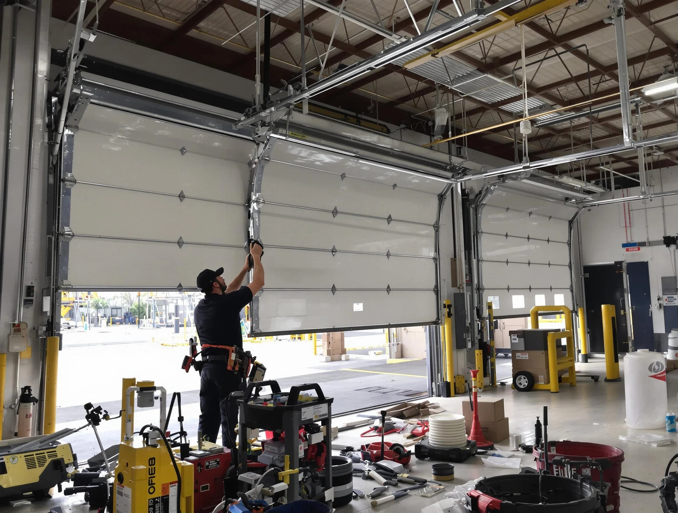 Oneonta Garage Door Repair technician performing commercial garage door repair in Oneonta