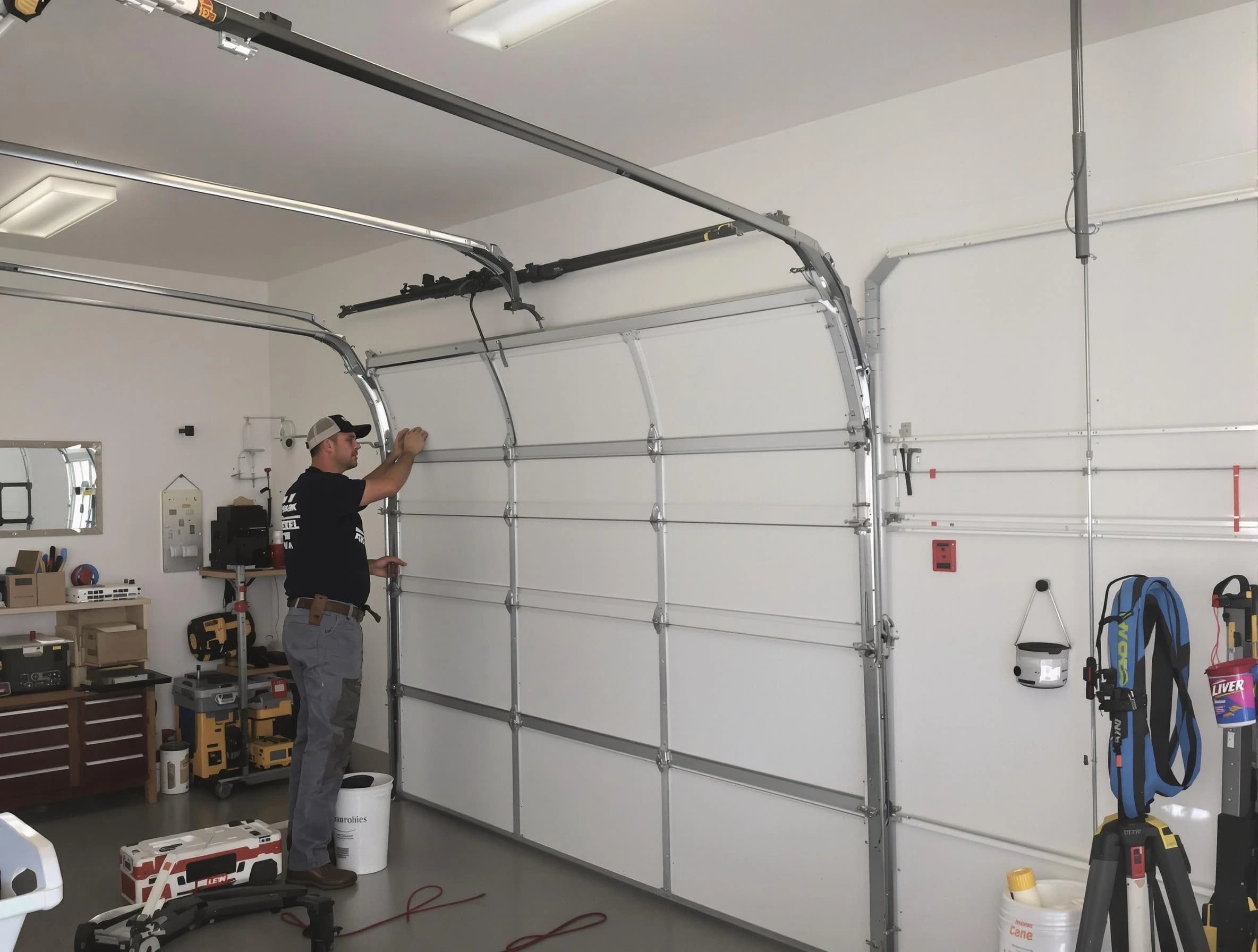 Oneonta Garage Door Repair team installing new garage door in Oneonta