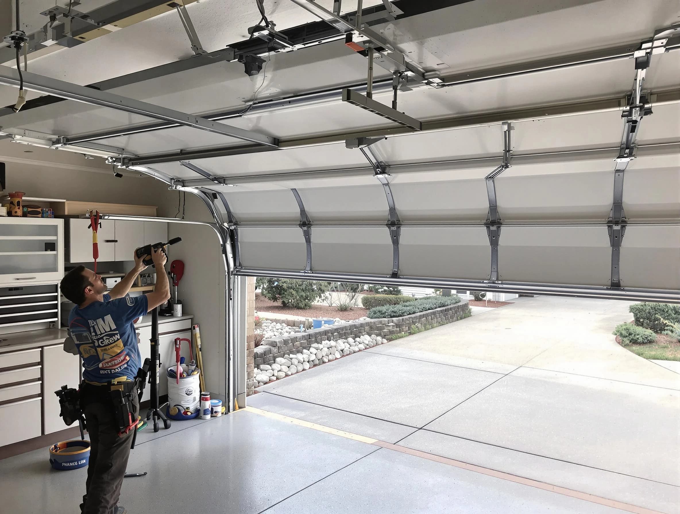 Garage door track repair service by Oneonta Garage Door Repair in Oneonta