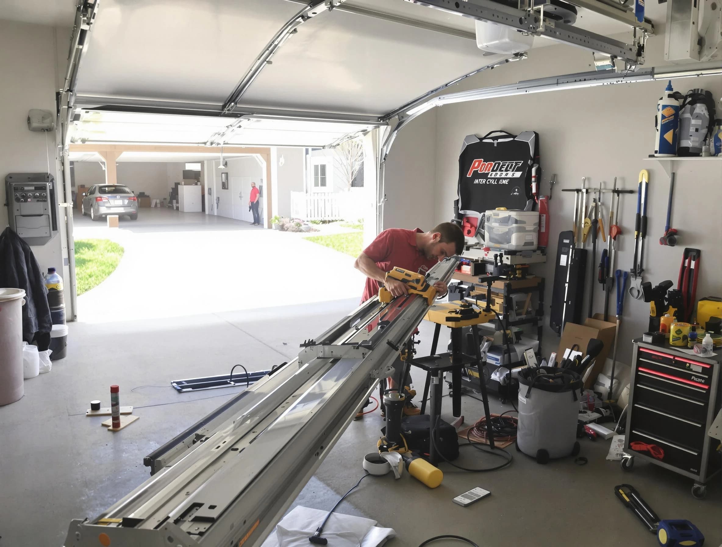 Oneonta Garage Door Repair expert performing track repair in Oneonta