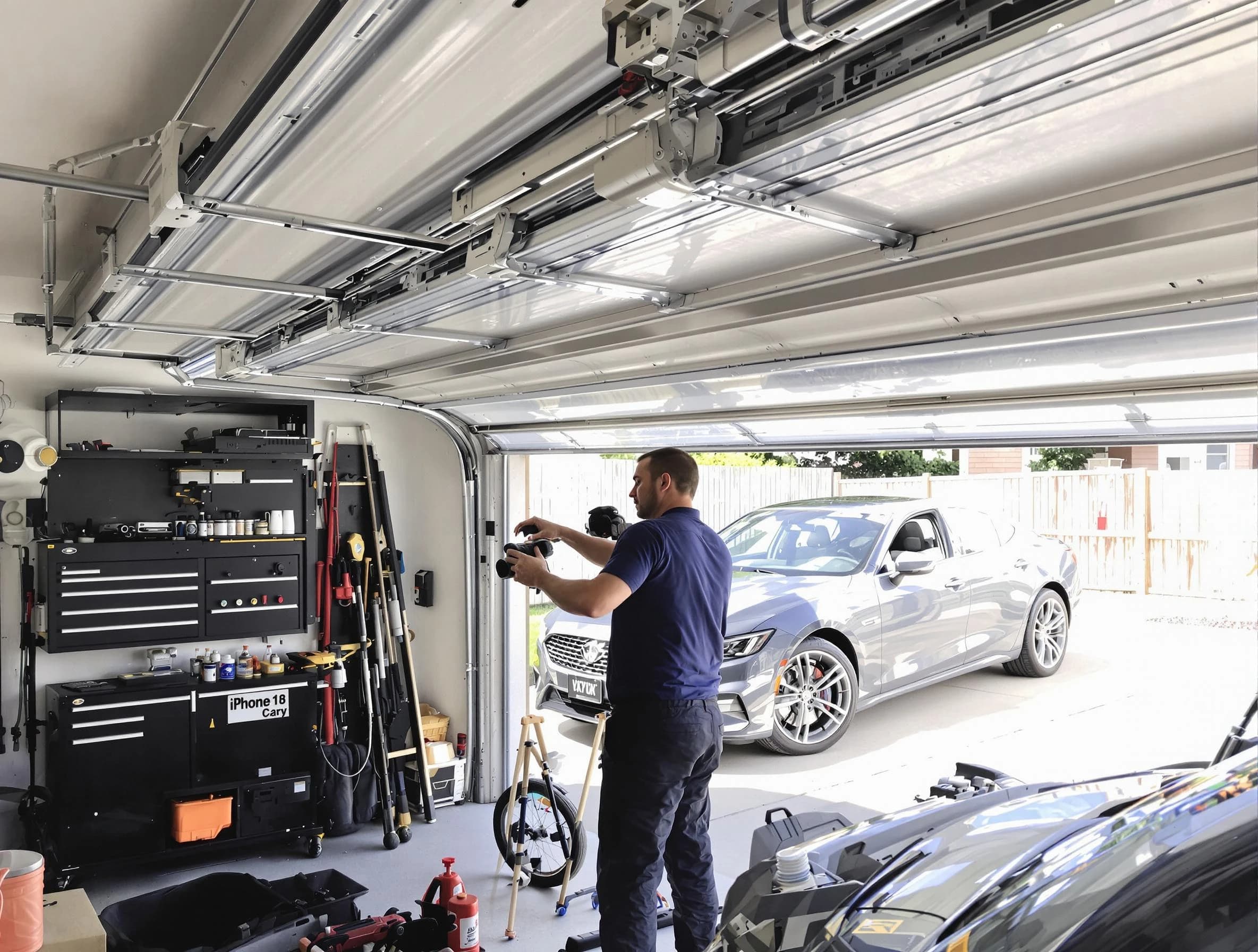 Oneonta Garage Door Repair technician fixing noisy garage door in Oneonta