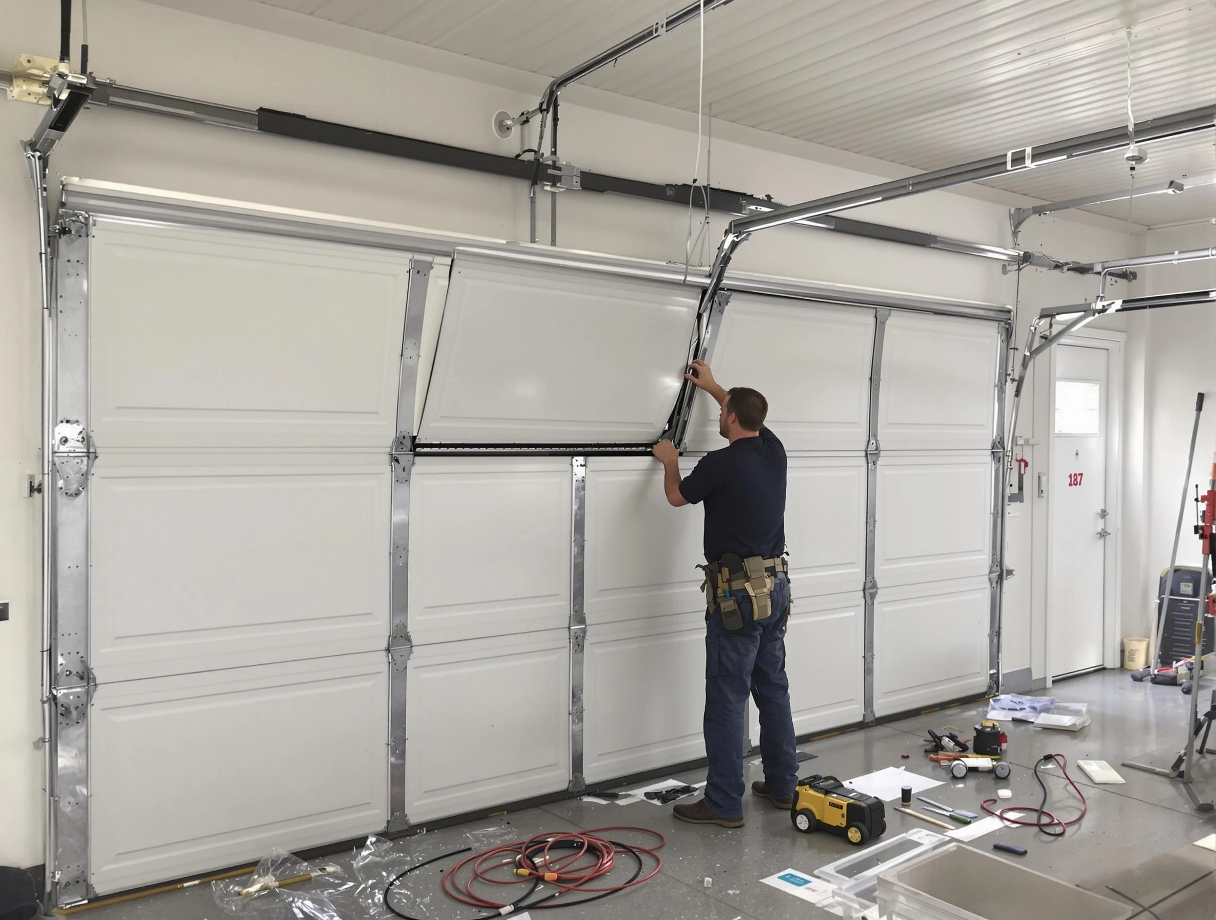 Garage Door Section Replacement in Oneonta