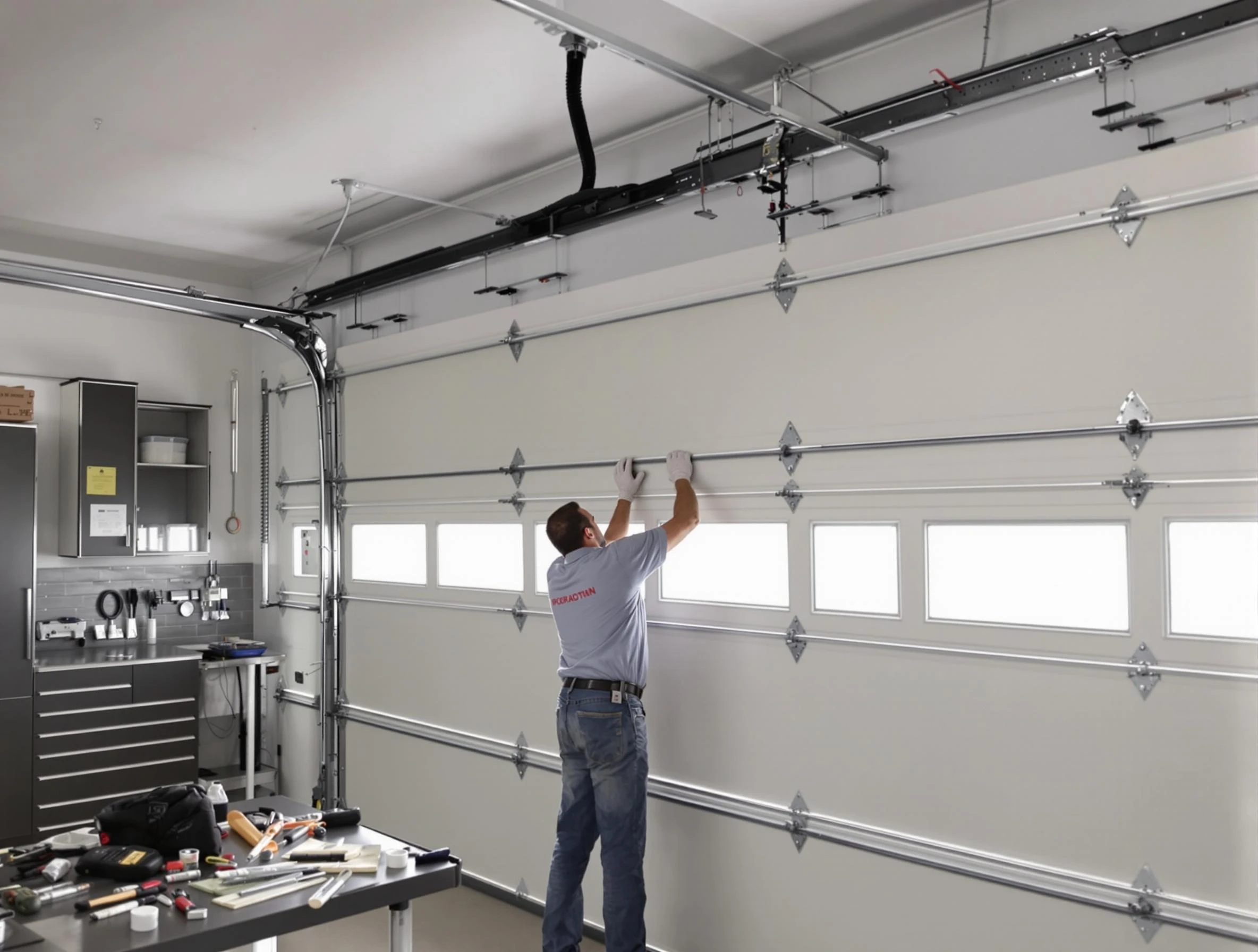 Garage Door Track Repair in Oneonta