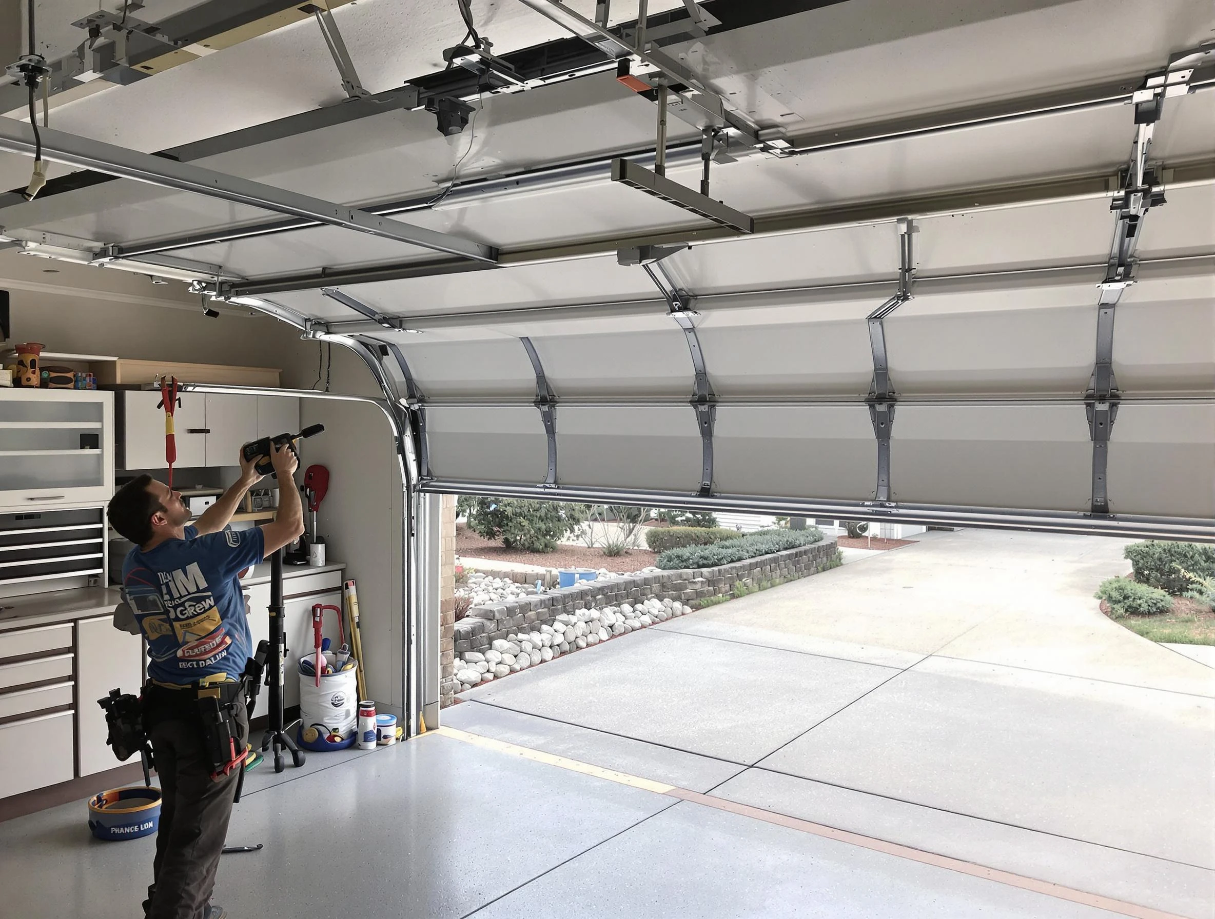 Garage door track repair service by Oneonta Garage Door Repair in Oneonta
